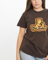 Vintage, 90s, Homer, Simpson, Old, School, Tee, The Real Deal, size extra small, colour Brown, newtown, sydney, australia, thrift store, opshop, preloved, secondhand, sustainable, retro, antique, 70s, 80s, 90s, 2000s, 00s, fashion, clothing, streetwear, trendy, garment, style, boutique, store, shop, archive, sale, cheap, best, top, T-Shirts