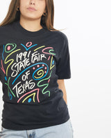 Vintage, 1991, State, Fair, of, Texas, Tee, The Real Deal, size extra small, colour Black, newtown, sydney, australia, thrift store, opshop, preloved, secondhand, sustainable, retro, antique, 70s, 80s, 90s, 2000s, 00s, fashion, clothing, streetwear, trendy, garment, style, boutique, store, shop, archive, sale, cheap, best, top, T-Shirts