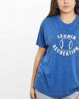 Vintage, 80s, Leonia, Recreation, Tee, The Real Deal, size small, colour Blue, newtown, sydney, australia, thrift store, opshop, preloved, secondhand, sustainable, retro, antique, 70s, 80s, 90s, 2000s, 00s, fashion, clothing, streetwear, trendy, garment, style, boutique, store, shop, archive, sale, cheap, best, top, T-Shirts