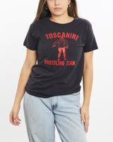 Vintage, 80s, Toscanini, Wrestling, Team, Tee, The Real Deal, size extra small, colour Black, newtown, sydney, australia, thrift store, opshop, preloved, secondhand, sustainable, retro, antique, 70s, 80s, 90s, 2000s, 00s, fashion, clothing, streetwear, trendy, garment, style, boutique, store, shop, archive, sale, cheap, best, top, T-Shirts