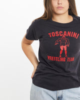 Vintage, 80s, Toscanini, Wrestling, Team, Tee, The Real Deal, size extra small, colour Black, newtown, sydney, australia, thrift store, opshop, preloved, secondhand, sustainable, retro, antique, 70s, 80s, 90s, 2000s, 00s, fashion, clothing, streetwear, trendy, garment, style, boutique, store, shop, archive, sale, cheap, best, top, T-Shirts