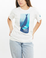 Vintage, 90s, Whale, Wildlife, Tee, The Real Deal, size extra small, colour White, newtown, sydney, australia, thrift store, opshop, preloved, secondhand, sustainable, retro, antique, 70s, 80s, 90s, 2000s, 00s, fashion, clothing, streetwear, trendy, garment, style, boutique, store, shop, archive, sale, cheap, best, top, T-Shirts