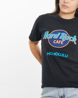 Vintage, 90s, Hard, Rock, Cafe, Honolulu, Tee, The Real Deal, size double extra small, colour Black, newtown, sydney, australia, thrift store, opshop, preloved, secondhand, sustainable, retro, antique, 70s, 80s, 90s, 2000s, 00s, fashion, clothing, streetwear, trendy, garment, style, boutique, store, shop, archive, sale, cheap, best, top, T-Shirts