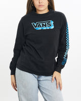 Vintage, Vans, Long, Sleeve, Tee, The Real Deal, size small, colour Black, newtown, sydney, australia, thrift store, opshop, preloved, secondhand, sustainable, retro, antique, 70s, 80s, 90s, 2000s, 00s, fashion, clothing, streetwear, trendy, garment, style, boutique, store, shop, archive, sale, cheap, best, top, T-Shirts
