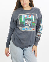 Vintage, 1984, Puma, Long, Sleeve, Tee, The Real Deal, size small, colour Grey, newtown, sydney, australia, thrift store, opshop, preloved, secondhand, sustainable, retro, antique, 70s, 80s, 90s, 2000s, 00s, fashion, clothing, streetwear, trendy, garment, style, boutique, store, shop, archive, sale, cheap, best, top, T-Shirts