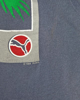 Vintage, 1984, Puma, Long, Sleeve, Tee, The Real Deal, size small, colour Grey, newtown, sydney, australia, thrift store, opshop, preloved, secondhand, sustainable, retro, antique, 70s, 80s, 90s, 2000s, 00s, fashion, clothing, streetwear, trendy, garment, style, boutique, store, shop, archive, sale, cheap, best, top, T-Shirts