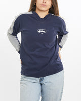 Vintage, 90s, Quiksilver, Long, Sleeve, Tee, The Real Deal, size extra small, colour Navy, newtown, sydney, australia, thrift store, opshop, preloved, secondhand, sustainable, retro, antique, 70s, 80s, 90s, 2000s, 00s, fashion, clothing, streetwear, trendy, garment, style, boutique, store, shop, archive, sale, cheap, best, top, T-Shirts