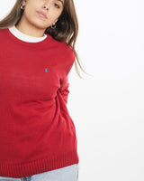 Vintage, 90s, Polo, Ralph, Lauren, Knit, Sweater, The Real Deal, size small, colour Red, newtown, sydney, australia, thrift store, opshop, preloved, secondhand, sustainable, retro, antique, 70s, 80s, 90s, 2000s, 00s, fashion, clothing, streetwear, trendy, garment, style, boutique, store, shop, archive, sale, cheap, best, top, Sweats and hoodies