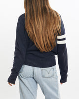 Vintage, Tommy, Hilfiger, Knit, Full, Zip, Sweater, The Real Deal, size small, colour Navy, newtown, sydney, australia, thrift store, opshop, preloved, secondhand, sustainable, retro, antique, 70s, 80s, 90s, 2000s, 00s, fashion, clothing, streetwear, trendy, garment, style, boutique, store, shop, archive, sale, cheap, best, top, Sweats and hoodies