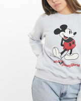 Vintage, Disney, Mickey, Mouse, Sweatshirt, The Real Deal, size extra small, colour Grey, newtown, sydney, australia, thrift store, opshop, preloved, secondhand, sustainable, retro, antique, 70s, 80s, 90s, 2000s, 00s, fashion, clothing, streetwear, trendy, garment, style, boutique, store, shop, archive, sale, cheap, best, top, Sweats and hoodies