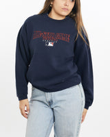 Vintage, 2001, MLB, All-Star, Game, Sweatshirt, The Real Deal, size extra small, colour Navy, newtown, sydney, australia, thrift store, opshop, preloved, secondhand, sustainable, retro, antique, 70s, 80s, 90s, 2000s, 00s, fashion, clothing, streetwear, trendy, garment, style, boutique, store, shop, archive, sale, cheap, best, top, Sweats and hoodies