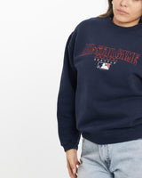 Vintage, 2001, MLB, All-Star, Game, Sweatshirt, The Real Deal, size extra small, colour Navy, newtown, sydney, australia, thrift store, opshop, preloved, secondhand, sustainable, retro, antique, 70s, 80s, 90s, 2000s, 00s, fashion, clothing, streetwear, trendy, garment, style, boutique, store, shop, archive, sale, cheap, best, top, Sweats and hoodies