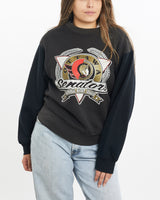 Vintage, 1991, NHL, Ottawa, Senators, Sweatshirt, The Real Deal, size small, colour Black, newtown, sydney, australia, thrift store, opshop, preloved, secondhand, sustainable, retro, antique, 70s, 80s, 90s, 2000s, 00s, fashion, clothing, streetwear, trendy, garment, style, boutique, store, shop, archive, sale, cheap, best, top, Sweats and hoodies