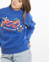 Vintage, 90s, Disney, Mickey, Mouse, Sweatshirt, The Real Deal, size extra small, colour Blue, newtown, sydney, australia, thrift store, opshop, preloved, secondhand, sustainable, retro, antique, 70s, 80s, 90s, 2000s, 00s, fashion, clothing, streetwear, trendy, garment, style, boutique, store, shop, archive, sale, cheap, best, top, Sweats and hoodies