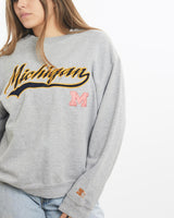 Vintage, Starter, University, of, Michigan, Sweatshirt, The Real Deal, size medium, colour Grey, newtown, sydney, australia, thrift store, opshop, preloved, secondhand, sustainable, retro, antique, 70s, 80s, 90s, 2000s, 00s, fashion, clothing, streetwear, trendy, garment, style, boutique, store, shop, archive, sale, cheap, best, top, Sweats and hoodies