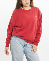 Vintage, 90s, Nike, Sweatshirt, The Real Deal, size small, colour Red, newtown, sydney, australia, thrift store, opshop, preloved, secondhand, sustainable, retro, antique, 70s, 80s, 90s, 2000s, 00s, fashion, clothing, streetwear, trendy, garment, style, boutique, store, shop, archive, sale, cheap, best, top, Sweats and hoodies