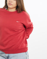 Vintage, 90s, Nike, Sweatshirt, The Real Deal, size small, colour Red, newtown, sydney, australia, thrift store, opshop, preloved, secondhand, sustainable, retro, antique, 70s, 80s, 90s, 2000s, 00s, fashion, clothing, streetwear, trendy, garment, style, boutique, store, shop, archive, sale, cheap, best, top, Sweats and hoodies