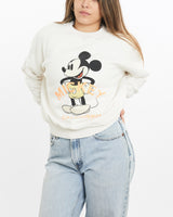 Vintage, 90s, Disney, Mickey, Mouse, Sweatshirt, The Real Deal, size extra small, colour White, newtown, sydney, australia, thrift store, opshop, preloved, secondhand, sustainable, retro, antique, 70s, 80s, 90s, 2000s, 00s, fashion, clothing, streetwear, trendy, garment, style, boutique, store, shop, archive, sale, cheap, best, top, Sweats and hoodies