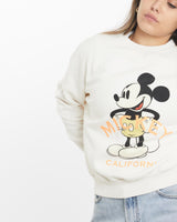 Vintage, 90s, Disney, Mickey, Mouse, Sweatshirt, The Real Deal, size extra small, colour White, newtown, sydney, australia, thrift store, opshop, preloved, secondhand, sustainable, retro, antique, 70s, 80s, 90s, 2000s, 00s, fashion, clothing, streetwear, trendy, garment, style, boutique, store, shop, archive, sale, cheap, best, top, Sweats and hoodies