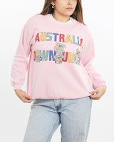 Vintage, 90s, Australia, Down, Under, Sweatshirt, The Real Deal, size small, colour Pink, newtown, sydney, australia, thrift store, opshop, preloved, secondhand, sustainable, retro, antique, 70s, 80s, 90s, 2000s, 00s, fashion, clothing, streetwear, trendy, garment, style, boutique, store, shop, archive, sale, cheap, best, top, Sweats and hoodies