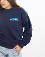 Vintage, 90s, Nike, Sweatshirt, The Real Deal, size extra small, colour Navy, newtown, sydney, australia, thrift store, opshop, preloved, secondhand, sustainable, retro, antique, 70s, 80s, 90s, 2000s, 00s, fashion, clothing, streetwear, trendy, garment, style, boutique, store, shop, archive, sale, cheap, best, top, Sweats and hoodies