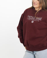 Vintage, Texas, A&M, University, Sweatshirt, The Real Deal, size small, colour Burgundy, newtown, sydney, australia, thrift store, opshop, preloved, secondhand, sustainable, retro, antique, 70s, 80s, 90s, 2000s, 00s, fashion, clothing, streetwear, trendy, garment, style, boutique, store, shop, archive, sale, cheap, best, top, Sweats and hoodies