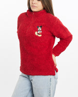 Vintage, Disney, Mickey, Mouse, Fleece, Sweatshirt, The Real Deal, size extra small, colour Red, newtown, sydney, australia, thrift store, opshop, preloved, secondhand, sustainable, retro, antique, 70s, 80s, 90s, 2000s, 00s, fashion, clothing, streetwear, trendy, garment, style, boutique, store, shop, archive, sale, cheap, best, top, Sweats and hoodies