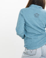 Vintage, Harley, Davidson, Quarter, Zip, Fleece, Sweatshirt, The Real Deal, size extra small, colour Blue, newtown, sydney, australia, thrift store, opshop, preloved, secondhand, sustainable, retro, antique, 70s, 80s, 90s, 2000s, 00s, fashion, clothing, streetwear, trendy, garment, style, boutique, store, shop, archive, sale, cheap, best, top, Sweats and hoodies