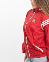 Vintage, 70s, Adidas, Windbreaker, Jacket, The Real Deal, size extra small, colour Red, newtown, sydney, australia, thrift store, opshop, preloved, secondhand, sustainable, retro, antique, 70s, 80s, 90s, 2000s, 00s, fashion, clothing, streetwear, trendy, garment, style, boutique, store, shop, archive, sale, cheap, best, top, Jackets