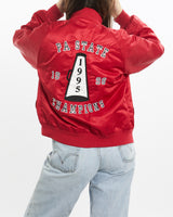 Vintage, 1996, PA, State, Champions, Satin, Bomber, Jacket, The Real Deal, size small, colour Red, newtown, sydney, australia, thrift store, opshop, preloved, secondhand, sustainable, retro, antique, 70s, 80s, 90s, 2000s, 00s, fashion, clothing, streetwear, trendy, garment, style, boutique, store, shop, archive, sale, cheap, best, top, Jackets