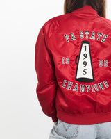 Vintage, 1996, PA, State, Champions, Satin, Bomber, Jacket, The Real Deal, size small, colour Red, newtown, sydney, australia, thrift store, opshop, preloved, secondhand, sustainable, retro, antique, 70s, 80s, 90s, 2000s, 00s, fashion, clothing, streetwear, trendy, garment, style, boutique, store, shop, archive, sale, cheap, best, top, Jackets