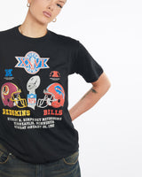 Vintage, 1992, NFL, Buffalo, Bills, vs, Washington, Redskins, Tee, The Real Deal, size medium, colour Black, newtown, sydney, australia, thrift store, opshop, preloved, secondhand, sustainable, retro, antique, 70s, 80s, 90s, 2000s, 00s, fashion, clothing, streetwear, trendy, garment, style, boutique, store, shop, archive, sale, cheap, best, top, T-Shirts
