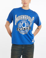 Vintage, 90s, NFL, Indianapolis, Colts, Tee, The Real Deal, size medium, colour Blue, newtown, sydney, australia, thrift store, opshop, preloved, secondhand, sustainable, retro, antique, 70s, 80s, 90s, 2000s, 00s, fashion, clothing, streetwear, trendy, garment, style, boutique, store, shop, archive, sale, cheap, best, top, T-Shirts