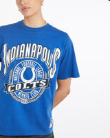 Vintage, 90s, NFL, Indianapolis, Colts, Tee, The Real Deal, size medium, colour Blue, newtown, sydney, australia, thrift store, opshop, preloved, secondhand, sustainable, retro, antique, 70s, 80s, 90s, 2000s, 00s, fashion, clothing, streetwear, trendy, garment, style, boutique, store, shop, archive, sale, cheap, best, top, T-Shirts