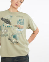 Vintage, Colorado, Wildlife, Tee, The Real Deal, size medium, colour Beige, newtown, sydney, australia, thrift store, opshop, preloved, secondhand, sustainable, retro, antique, 70s, 80s, 90s, 2000s, 00s, fashion, clothing, streetwear, trendy, garment, style, boutique, store, shop, archive, sale, cheap, best, top, T-Shirts