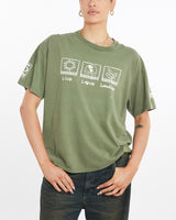 Vintage, Live, Love, Landcare, Tee, The Real Deal, size large, colour Green, newtown, sydney, australia, thrift store, opshop, preloved, secondhand, sustainable, retro, antique, 70s, 80s, 90s, 2000s, 00s, fashion, clothing, streetwear, trendy, garment, style, boutique, store, shop, archive, sale, cheap, best, top, T-Shirts