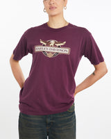 Vintage, 1995, Harley, Davidson, Tee, The Real Deal, size medium, colour Burgundy, newtown, sydney, australia, thrift store, opshop, preloved, secondhand, sustainable, retro, antique, 70s, 80s, 90s, 2000s, 00s, fashion, clothing, streetwear, trendy, garment, style, boutique, store, shop, archive, sale, cheap, best, top, T-Shirts