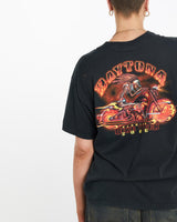 Vintage, Daytona, Bike, Week, Tee, The Real Deal, size medium, colour Black, newtown, sydney, australia, thrift store, opshop, preloved, secondhand, sustainable, retro, antique, 70s, 80s, 90s, 2000s, 00s, fashion, clothing, streetwear, trendy, garment, style, boutique, store, shop, archive, sale, cheap, best, top, T-Shirts