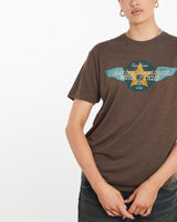 Vintage, Harley, Davidson, Tee, The Real Deal, size medium, colour Brown, newtown, sydney, australia, thrift store, opshop, preloved, secondhand, sustainable, retro, antique, 70s, 80s, 90s, 2000s, 00s, fashion, clothing, streetwear, trendy, garment, style, boutique, store, shop, archive, sale, cheap, best, top, T-Shirts