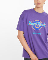 Vintage, 90s, Hard, Rock, Cafe, Las, Vegas, Tee, The Real Deal, size medium, colour Purple, newtown, sydney, australia, thrift store, opshop, preloved, secondhand, sustainable, retro, antique, 70s, 80s, 90s, 2000s, 00s, fashion, clothing, streetwear, trendy, garment, style, boutique, store, shop, archive, sale, cheap, best, top, T-Shirts