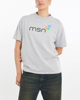 Vintage, MSN, Tech, Tee, The Real Deal, size large, colour Grey, newtown, sydney, australia, thrift store, opshop, preloved, secondhand, sustainable, retro, antique, 70s, 80s, 90s, 2000s, 00s, fashion, clothing, streetwear, trendy, garment, style, boutique, store, shop, archive, sale, cheap, best, top, T-Shirts