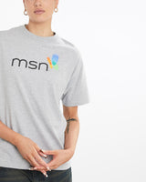 Vintage, MSN, Tech, Tee, The Real Deal, size large, colour Grey, newtown, sydney, australia, thrift store, opshop, preloved, secondhand, sustainable, retro, antique, 70s, 80s, 90s, 2000s, 00s, fashion, clothing, streetwear, trendy, garment, style, boutique, store, shop, archive, sale, cheap, best, top, T-Shirts