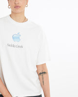 Vintage, Apple, Macintosh, Tech, Tee, The Real Deal, size large, colour White, newtown, sydney, australia, thrift store, opshop, preloved, secondhand, sustainable, retro, antique, 70s, 80s, 90s, 2000s, 00s, fashion, clothing, streetwear, trendy, garment, style, boutique, store, shop, archive, sale, cheap, best, top, T-Shirts