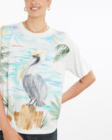 Vintage, 90s, Hand, Painted, Pelican, Wildlife, Tee, The Real Deal, size large, colour White, newtown, sydney, australia, thrift store, opshop, preloved, secondhand, sustainable, retro, antique, 70s, 80s, 90s, 2000s, 00s, fashion, clothing, streetwear, trendy, garment, style, boutique, store, shop, archive, sale, cheap, best, top, T-Shirts