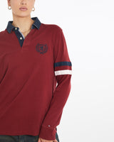 Vintage, Tommy, Hilfiger, Rugby, Shirt, The Real Deal, size large, colour Red, newtown, sydney, australia, thrift store, opshop, preloved, secondhand, sustainable, retro, antique, 70s, 80s, 90s, 2000s, 00s, fashion, clothing, streetwear, trendy, garment, style, boutique, store, shop, archive, sale, cheap, best, top, Shirts