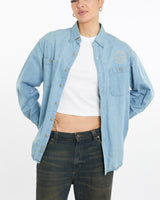 Vintage, Harley, Davidson, Denim, Button, Up, Shirt, The Real Deal, size large, colour Blue, newtown, sydney, australia, thrift store, opshop, preloved, secondhand, sustainable, retro, antique, 70s, 80s, 90s, 2000s, 00s, fashion, clothing, streetwear, trendy, garment, style, boutique, store, shop, archive, sale, cheap, best, top, Shirts