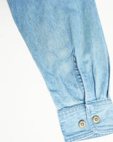 Vintage, Harley, Davidson, Denim, Button, Up, Shirt, The Real Deal, size large, colour Blue, newtown, sydney, australia, thrift store, opshop, preloved, secondhand, sustainable, retro, antique, 70s, 80s, 90s, 2000s, 00s, fashion, clothing, streetwear, trendy, garment, style, boutique, store, shop, archive, sale, cheap, best, top, Shirts