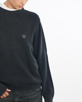 Vintage, Chaps, Ralph, Lauren, Knit, Sweater, The Real Deal, size large, colour Navy, newtown, sydney, australia, thrift store, opshop, preloved, secondhand, sustainable, retro, antique, 70s, 80s, 90s, 2000s, 00s, fashion, clothing, streetwear, trendy, garment, style, boutique, store, shop, archive, sale, cheap, best, top, Sweats and hoodies