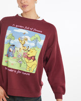 Vintage, Disney, Winnie, The, Pooh, Sweatshirt, The Real Deal, size medium, colour Burgundy, newtown, sydney, australia, thrift store, opshop, preloved, secondhand, sustainable, retro, antique, 70s, 80s, 90s, 2000s, 00s, fashion, clothing, streetwear, trendy, garment, style, boutique, store, shop, archive, sale, cheap, best, top, Sweats and hoodies