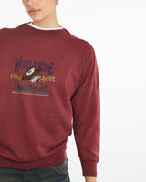 Vintage, 90s, Worldwide, Wildlife, Conservation, Sweatshirt, The Real Deal, size medium, colour Burgundy, newtown, sydney, australia, thrift store, opshop, preloved, secondhand, sustainable, retro, antique, 70s, 80s, 90s, 2000s, 00s, fashion, clothing, streetwear, trendy, garment, style, boutique, store, shop, archive, sale, cheap, best, top, Sweats and hoodies